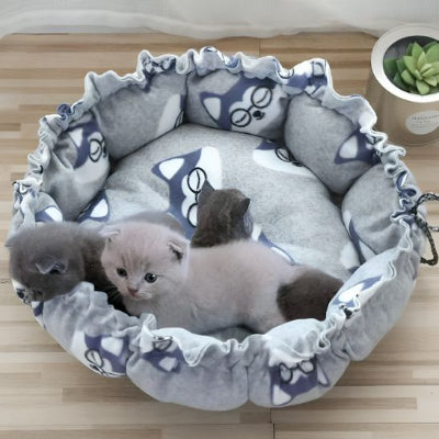 coussin chat gris motifs chat unette